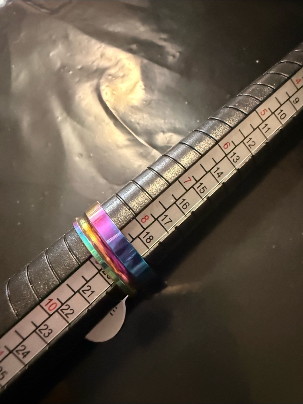 Multicolor stainless steel Rainbow Band Ring - Sleek Modern Design